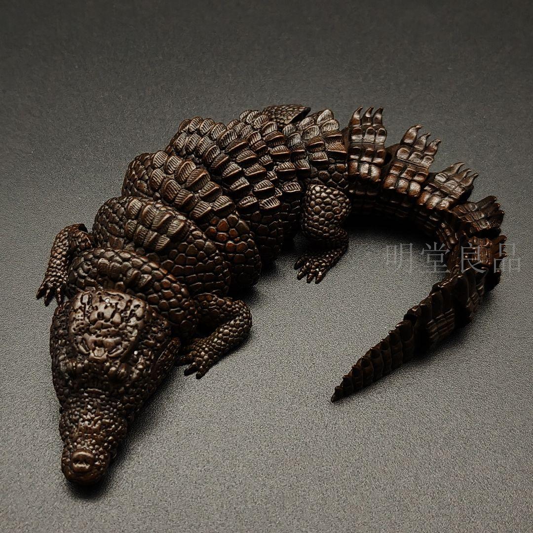 N*5様 銅製置物　鰐　クロコダイル　香道具　茶道具　銅虫作　銅製　金工品