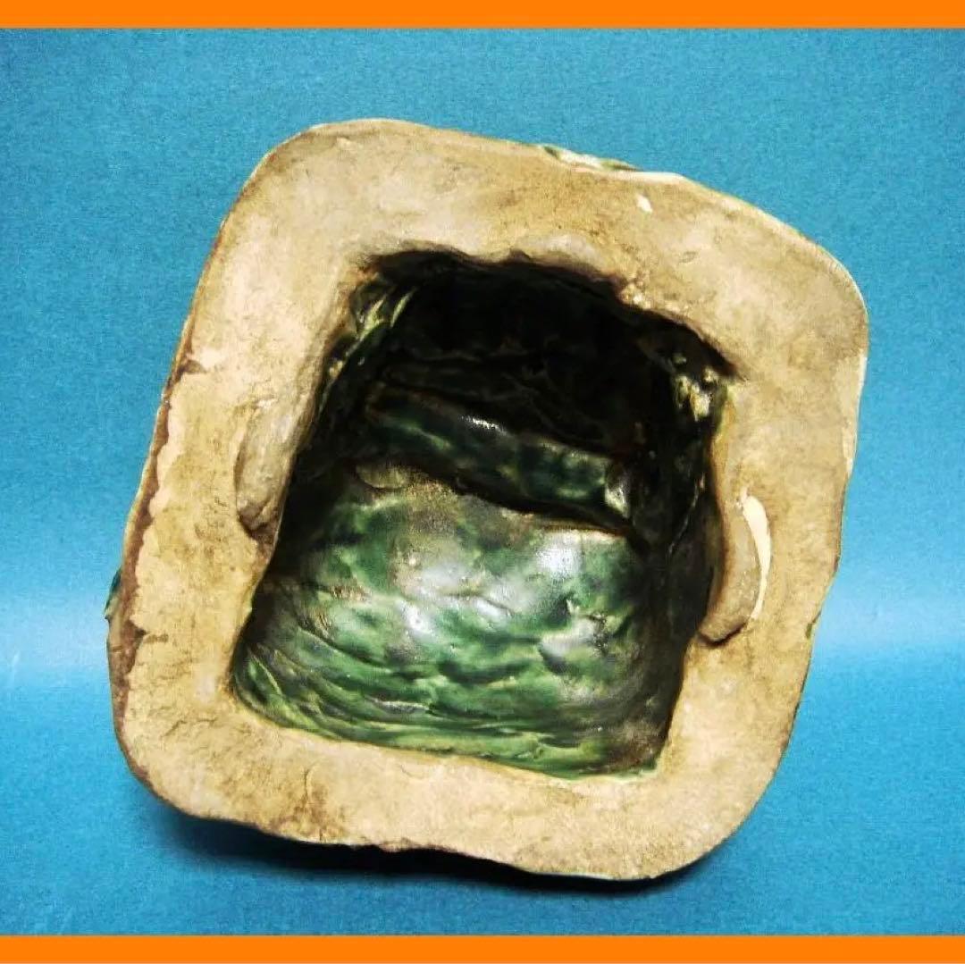 134『織部 獅子 香炉』　/骨董品 古美術 古道具 アンティーク