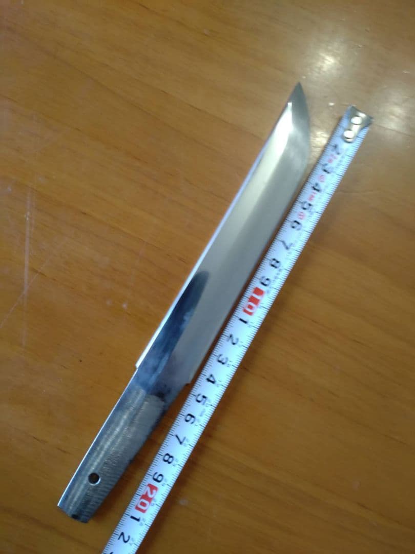 日本刀　残欠　切先部、刃長14.7cm合法サイズです　竹細工刀の材料にいかがです