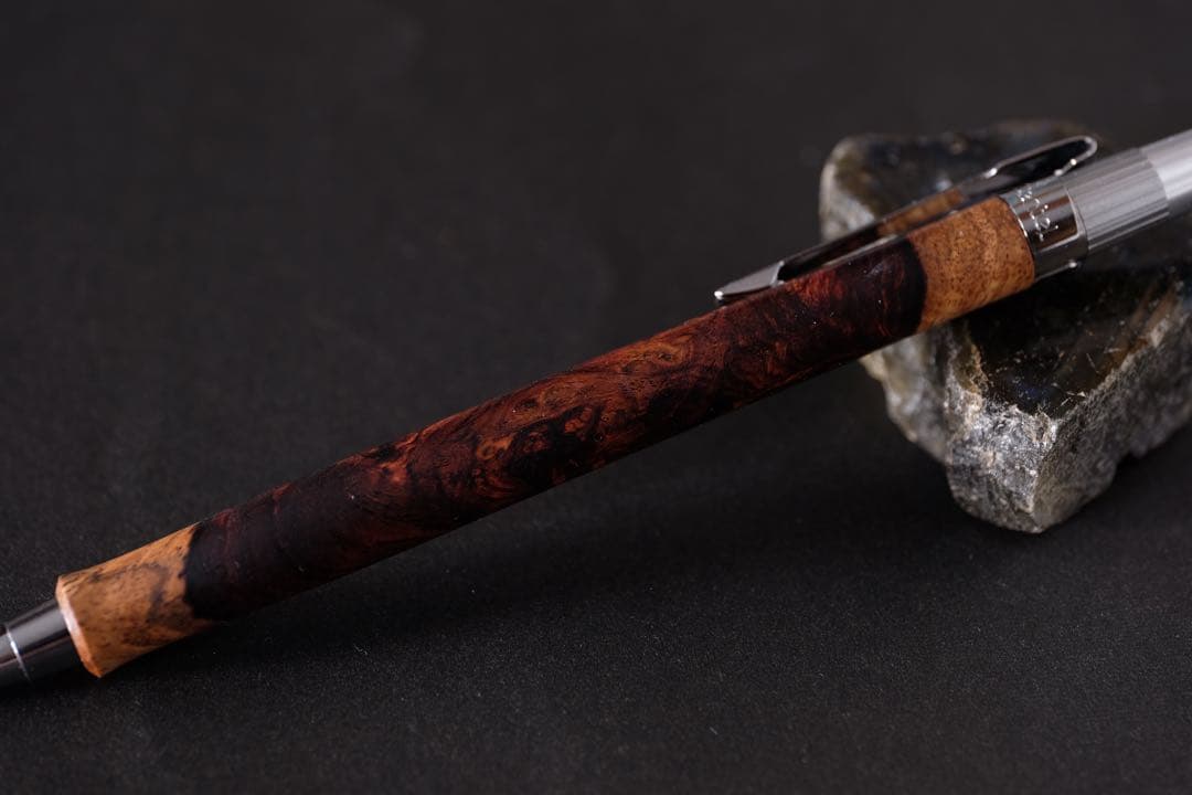 PG5木軸カスタムシャープペンシル0057 ホンジュラスローズ瘤　高村杢工房