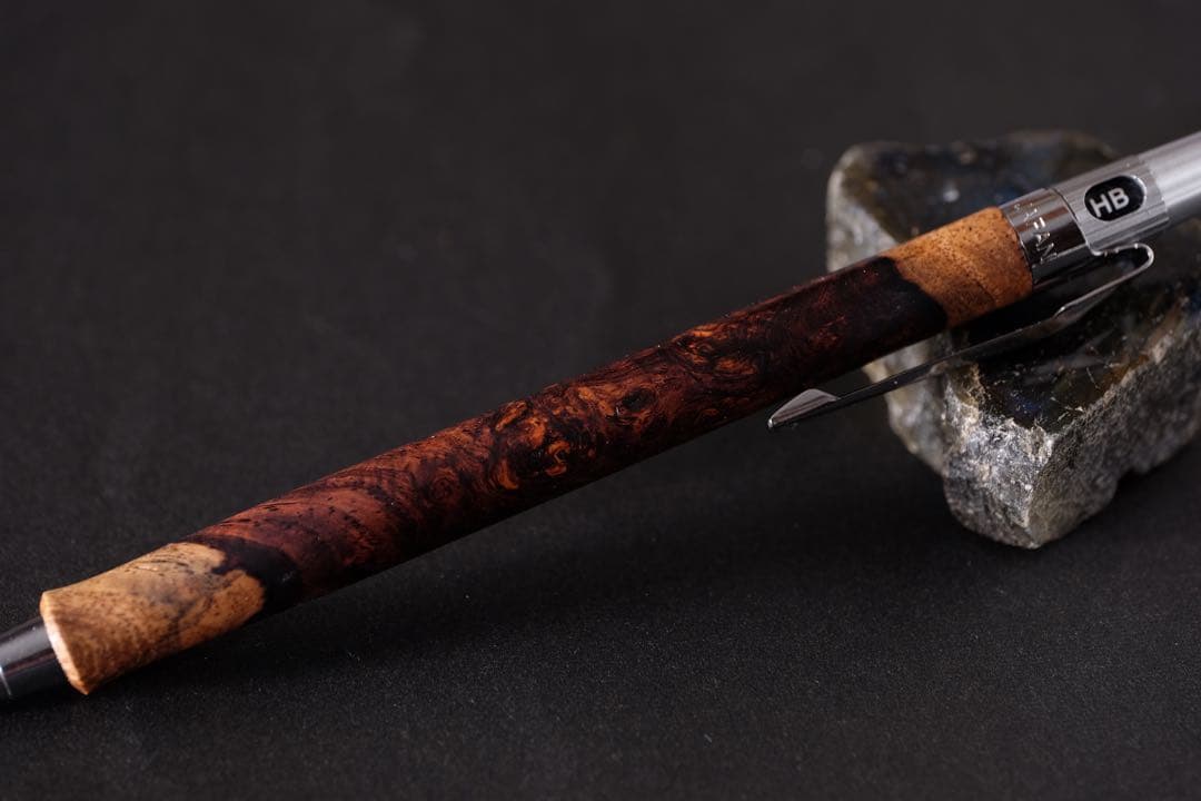 PG5木軸カスタムシャープペンシル0057 ホンジュラスローズ瘤　高村杢工房