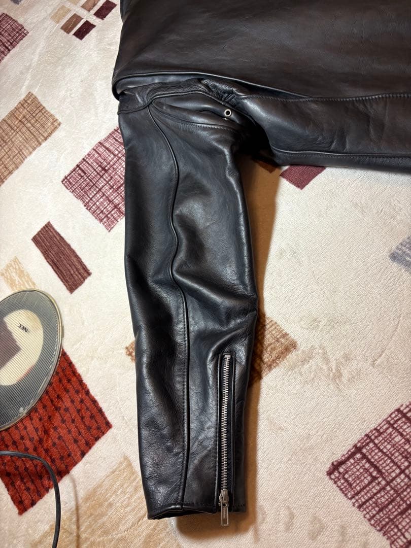 最終価格　　Schott 黒 シングルライダースジャケット　641