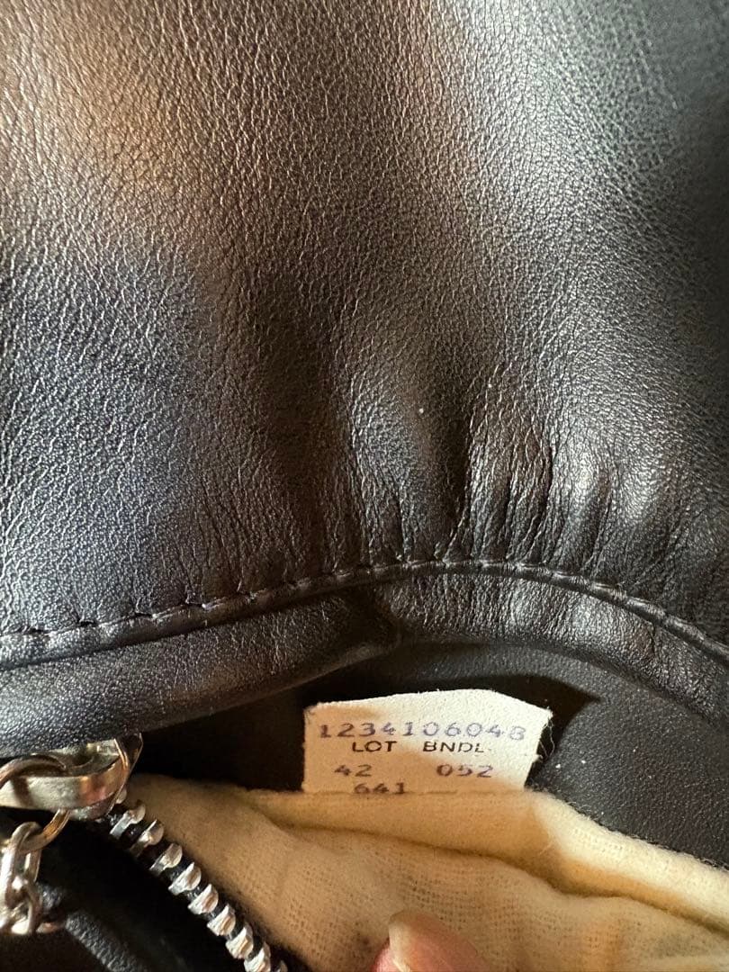 最終価格　　Schott 黒 シングルライダースジャケット　641