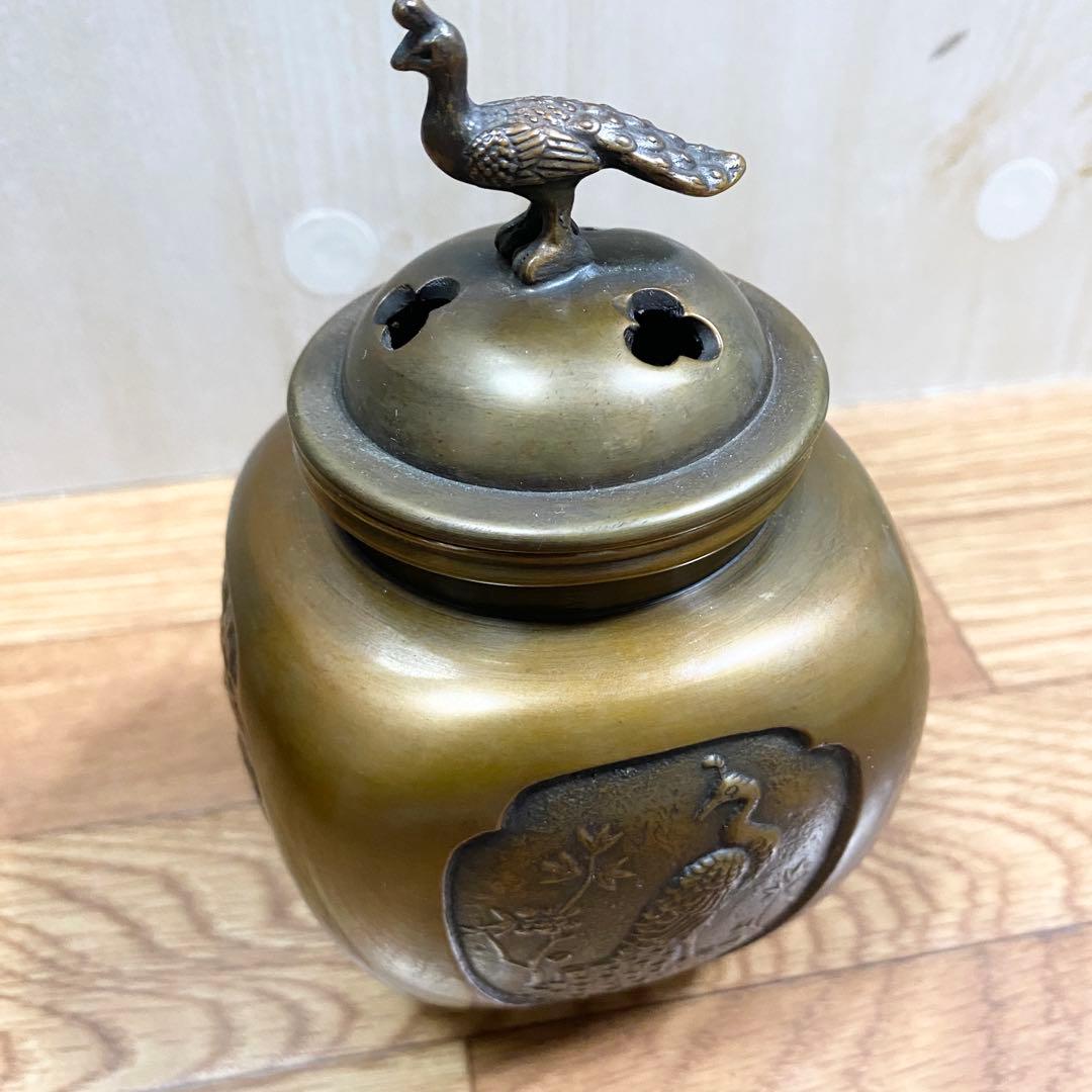織田幸銅器 香炉 四方間取瑞鳥(小) 高岡銅器 仏具 高級 高級仏具