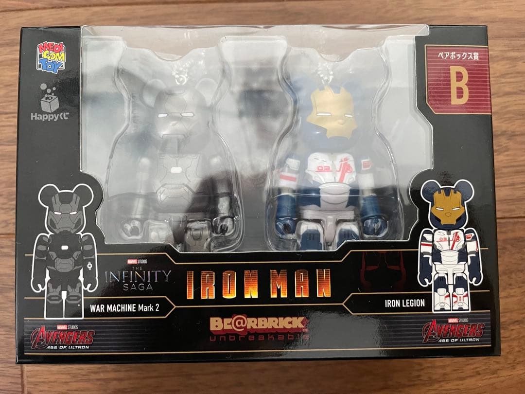 アイアンマン ベアブリック ペアボックス賞B ベアブリック賞6種　展示棚付き