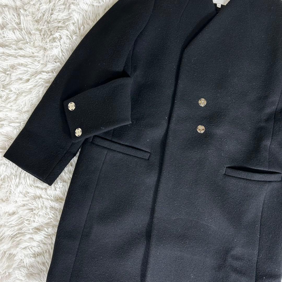 完売品✨UN3D. アンスリード アシンメトリー コート ノーカラー ブラック