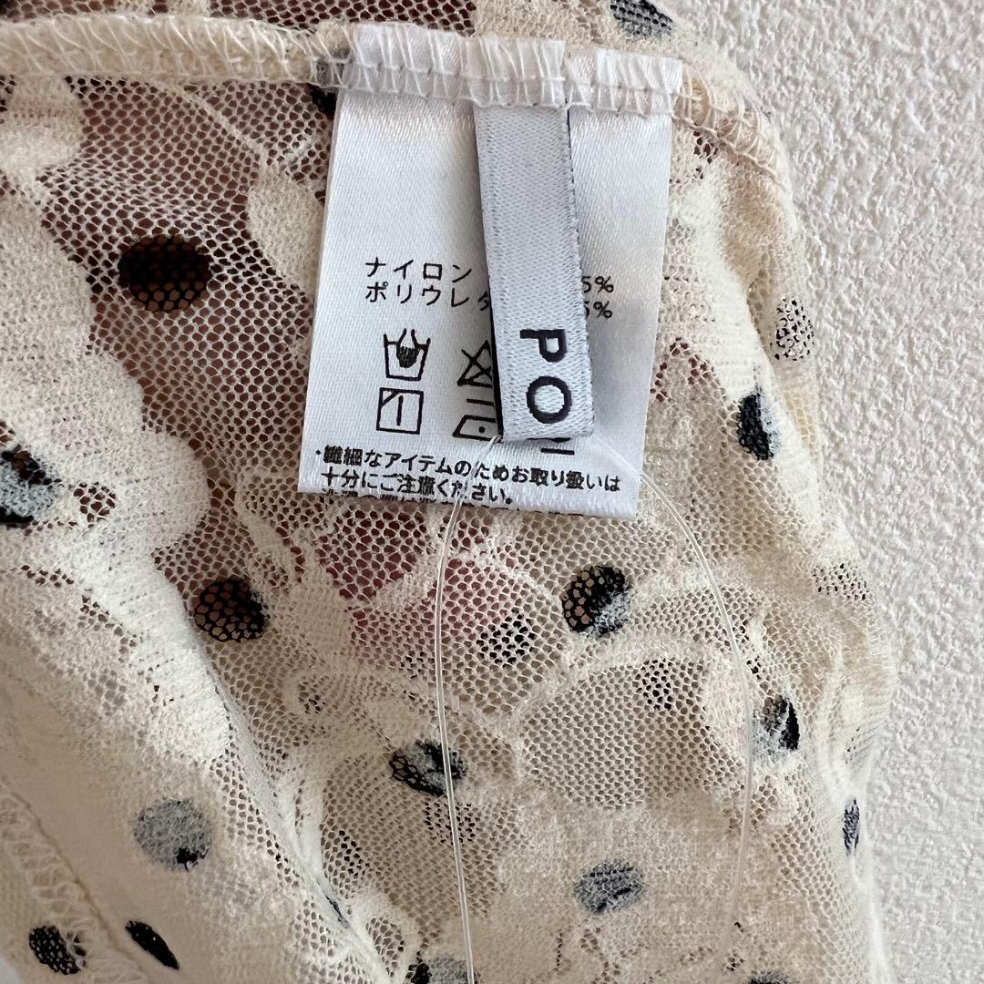 トップス DOT LACE SEE-THROUGH TOP (HIGH NECK)