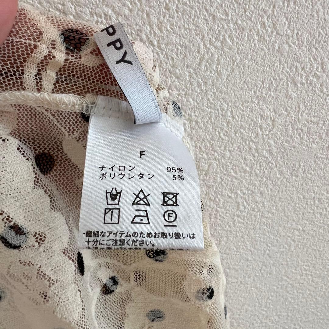 トップス DOT LACE SEE-THROUGH TOP (HIGH NECK)