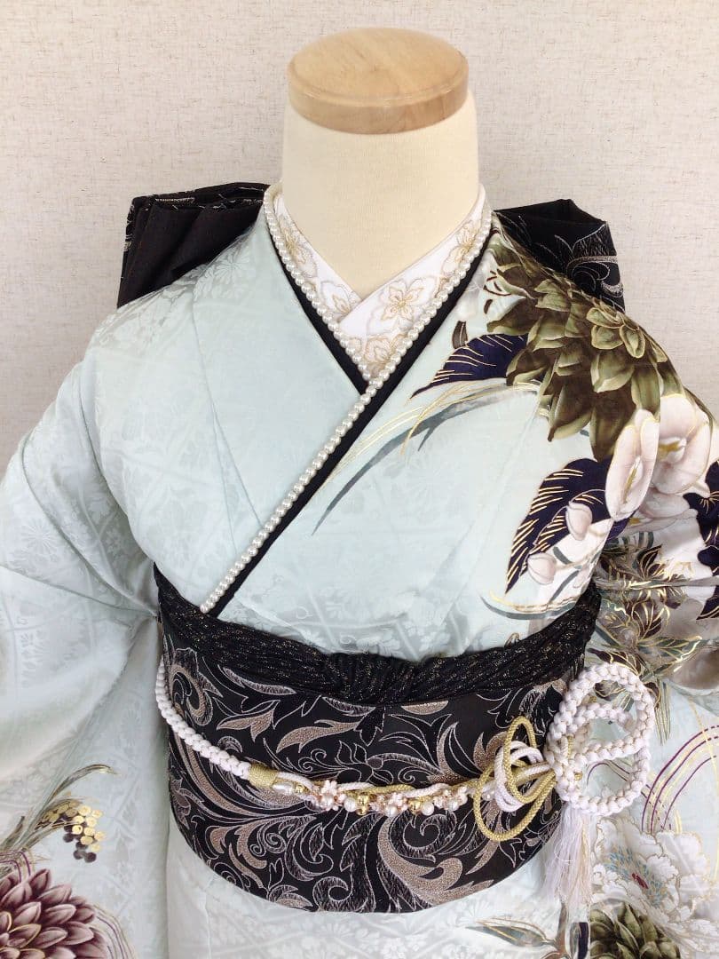 振袖フルセット　くすみ水色