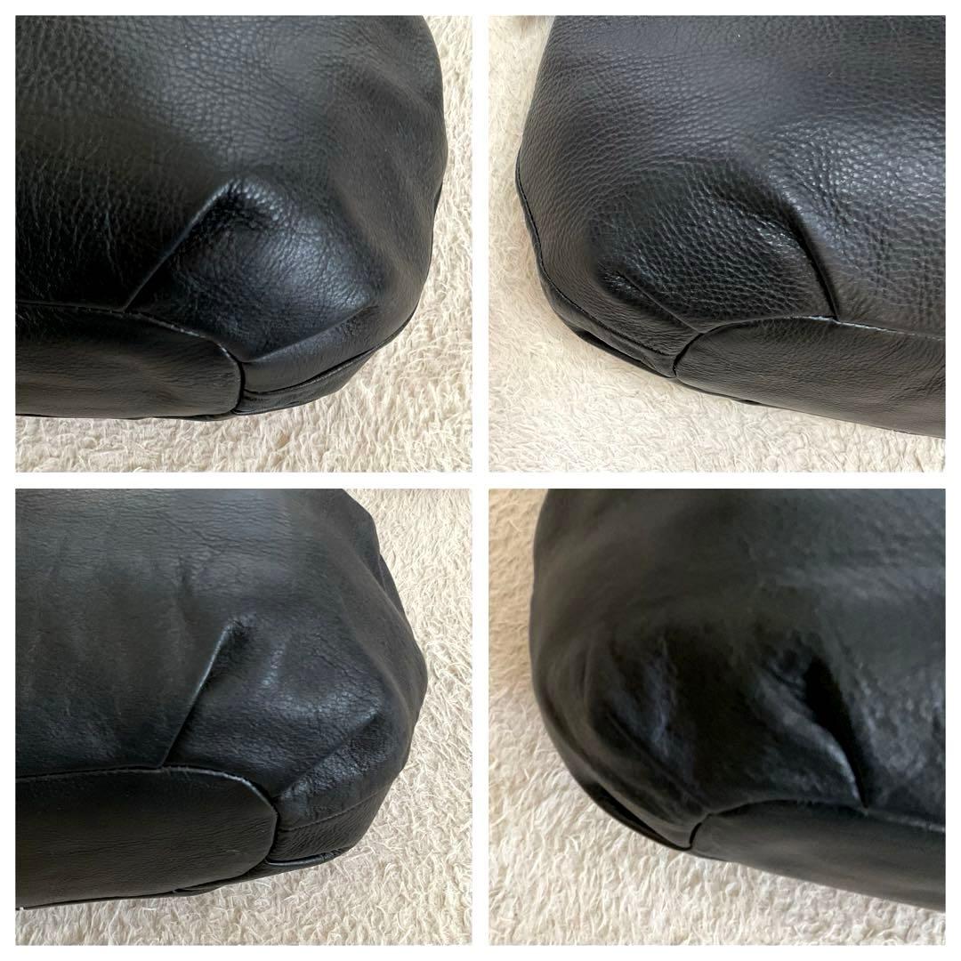 【美品】バーバリーショルダーバッグ オールレザー リバーシブル 黒 2way