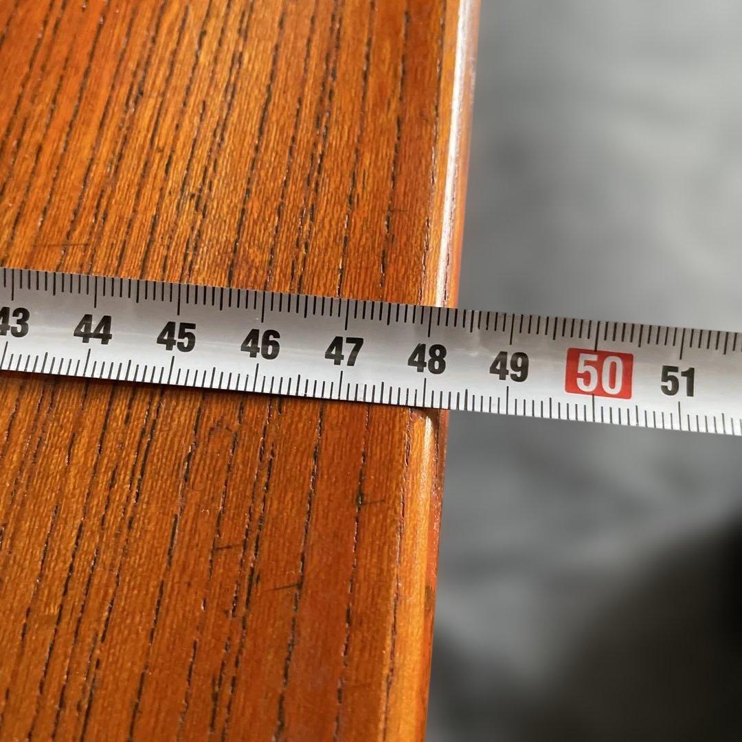 年代物 欅一枚板 文机 ダークブラウン 2引き出し