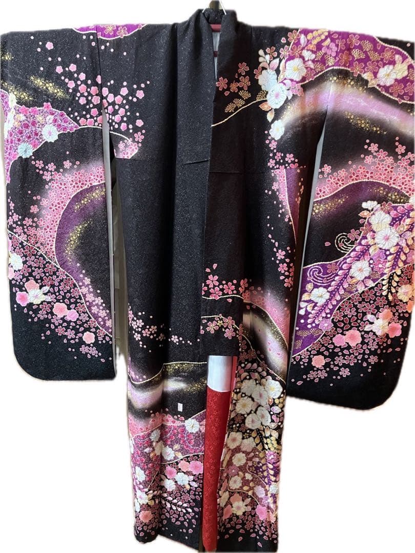 【セット・美品】振袖　フルセット　絞り染め　一蔵