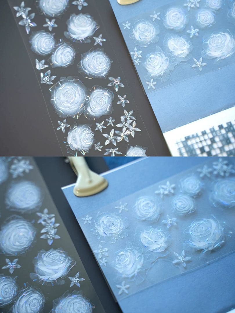 海外マスキングテープ巻売り 光之海 フラワー花 装飾マスキングテープ