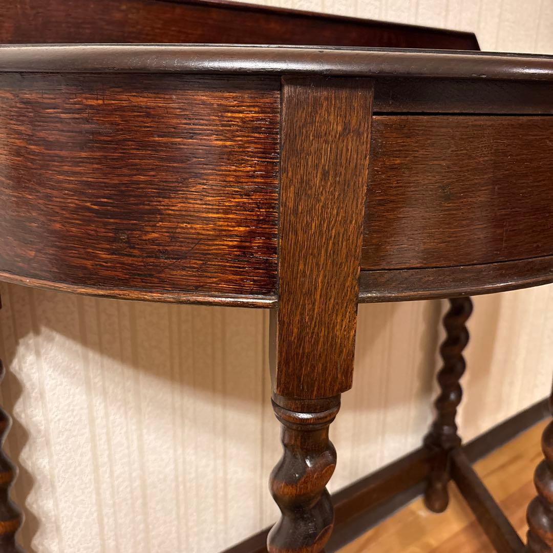 美品！イギリス アンティーク家具 コンソールテーブル花台ダークブラウン 英国製