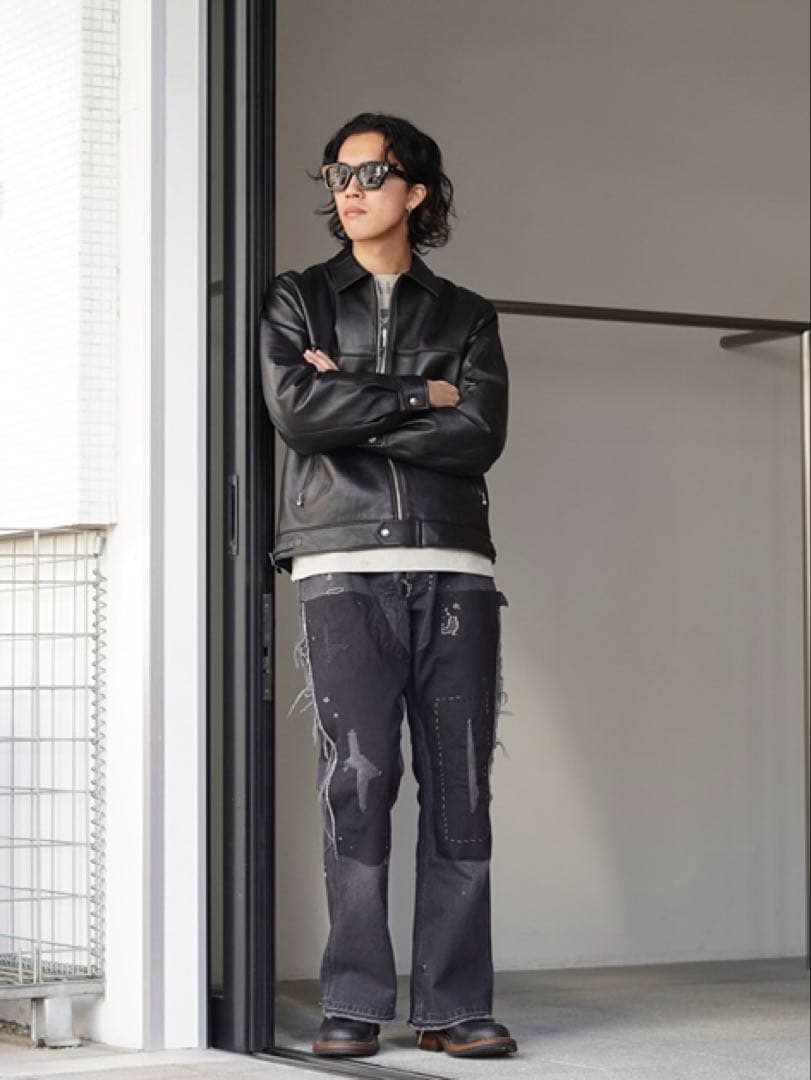 新品未使用　24SS 定価242000円　ワコマリア　レザーライダースジャケット