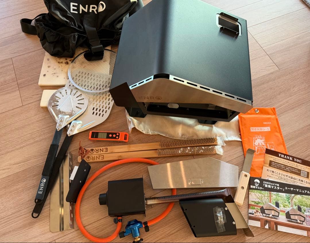 enro ピザ窯 窯焼きマスター セット（＋温度計、焚き火台シート付き）お得