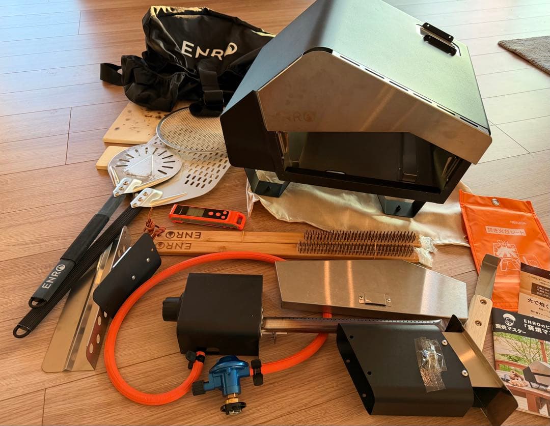 enro ピザ窯 窯焼きマスター セット（＋温度計、焚き火台シート付き）お得