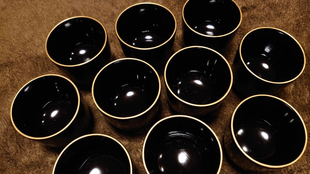 輪島塗　漆器　蕎麦猪口　湯呑み　猪口　向付 　蔵出し　１０客