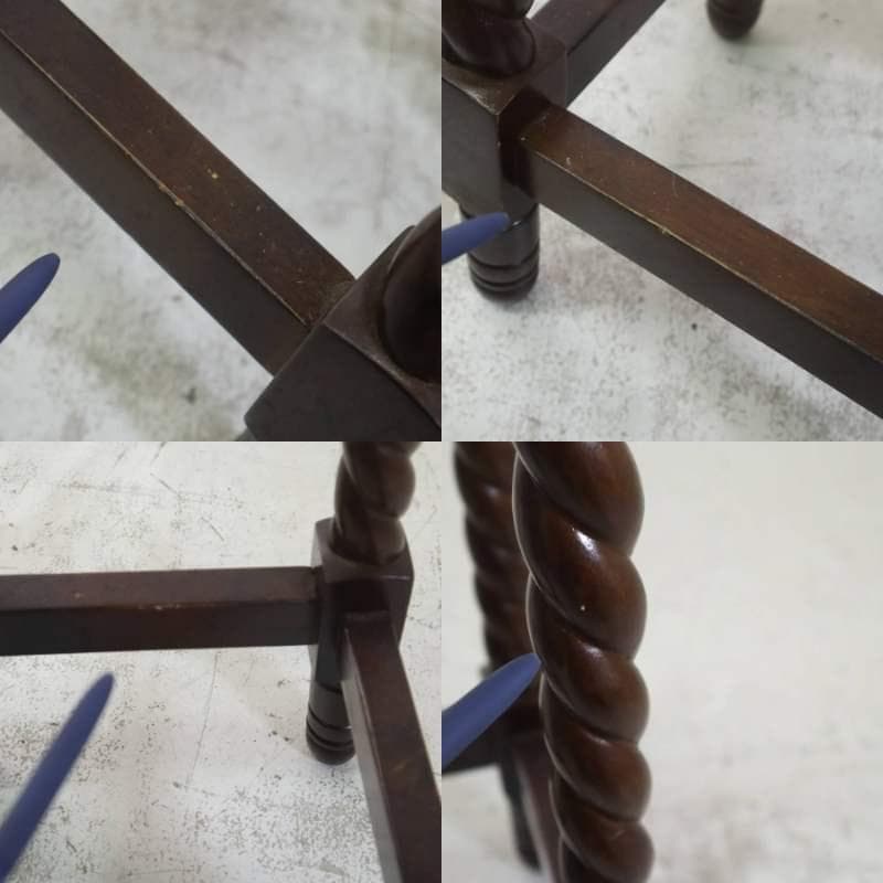 イタリア製 座面回転 バースツール ツイストレッグ アンティーク調 クラシカル2