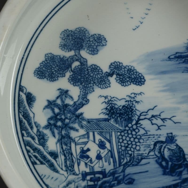 鯖山水  庭楼  筆洗  水仙の鉢  陶磁器 装飾品 現代工芸品美術品 置物