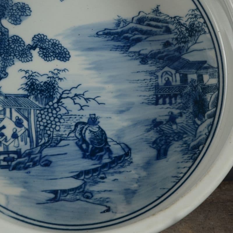 鯖山水  庭楼  筆洗  水仙の鉢  陶磁器 装飾品 現代工芸品美術品 置物