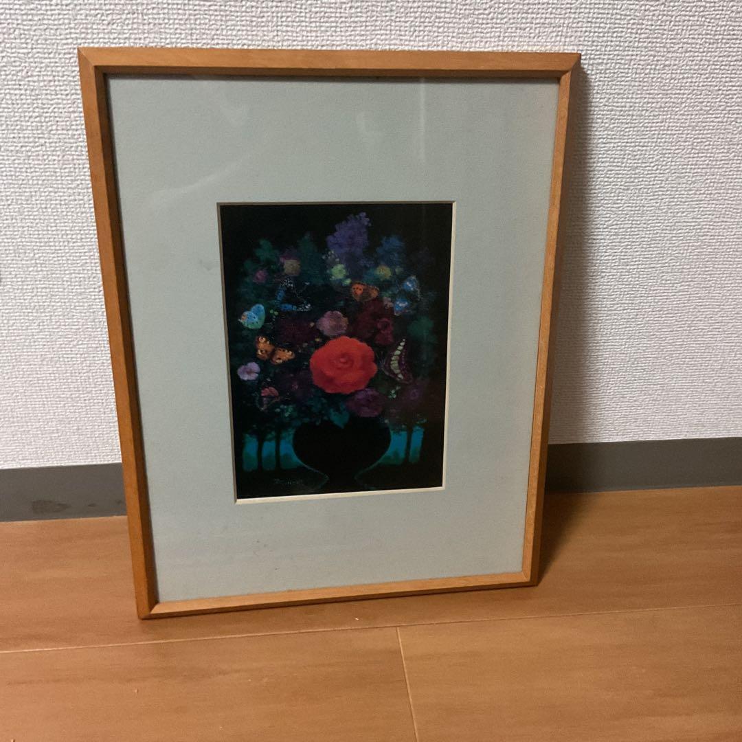 木枠額装仕立て 写真アート 鷹山宇一 緑陰の花 額装前面アクリル仕様