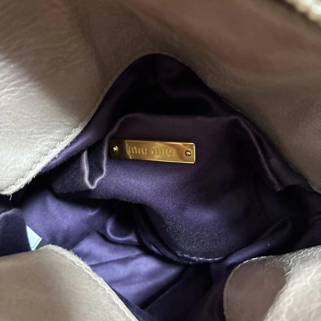 MIU MIU ミュウミュウ　2wayバッグ サイドリボン　くすみピンク