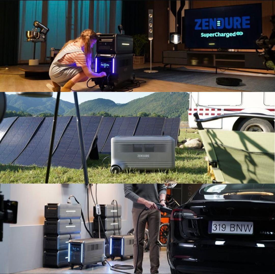 ZENDURE蓄電システム大容量高出力4600Whパワフル 電動アシスト付き車輪