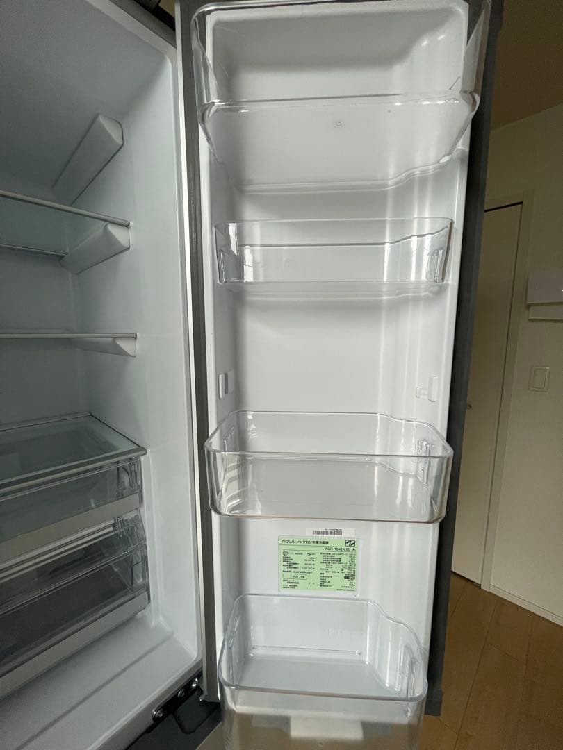 AQUA 冷蔵庫 AQR-TZ42K(S) 2021年製 シルバー 4ドア
