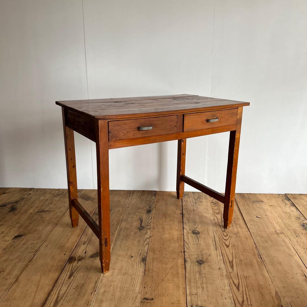 アンティーク テーブル 平机 デスク 学習机 昭和レトロ