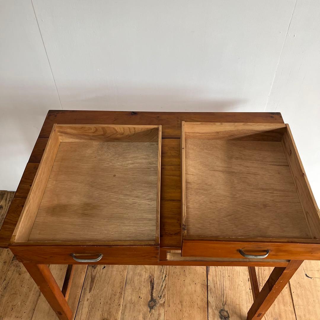 アンティーク テーブル 平机 デスク 学習机 昭和レトロ