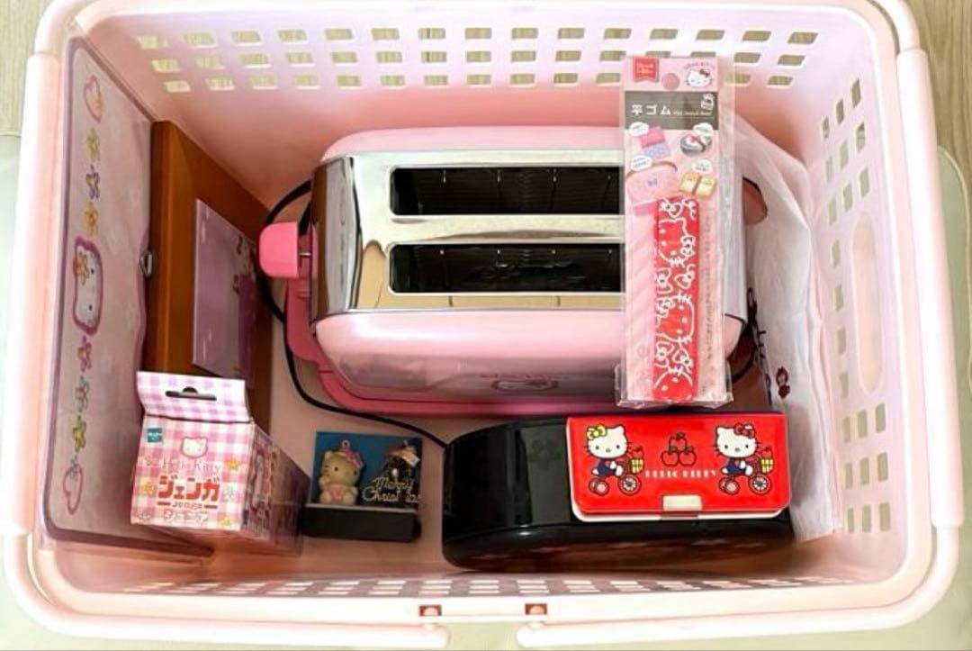 【希少】平成レトロ キティちゃん 野いちご かごケース カオハナ まとめセット