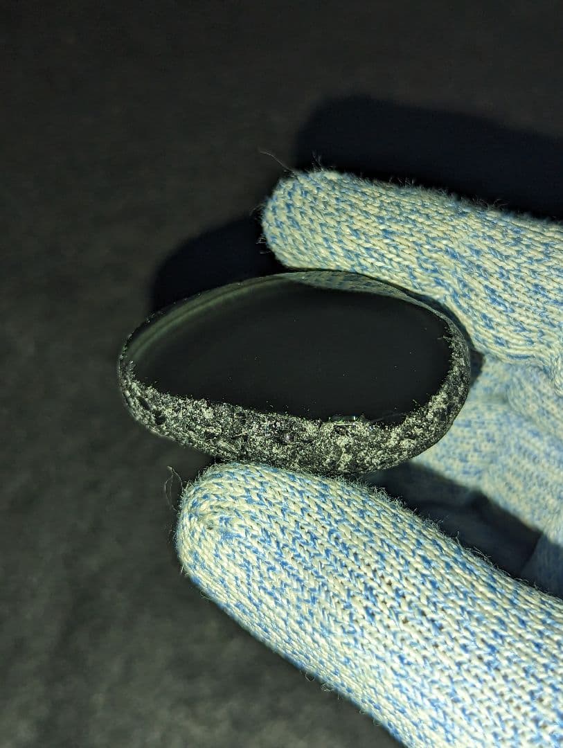 【研磨品】十勝石玲瓏　北海道産レインボーオブシディアン　十勝石　玲瓏石