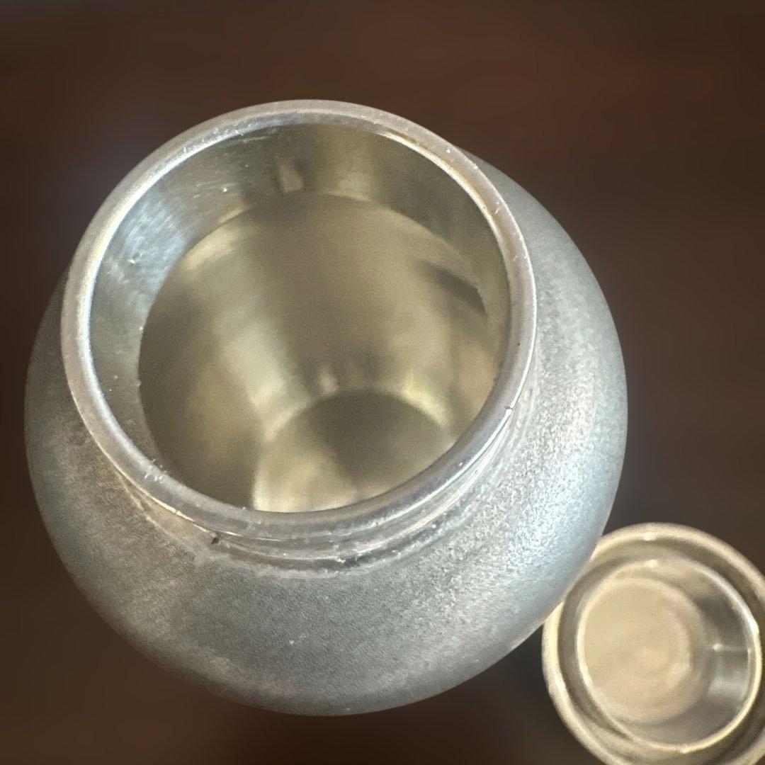 松下喜山 錫 茶入 茶筒 煎茶道 茶道具 昭和 アンティーク 龍