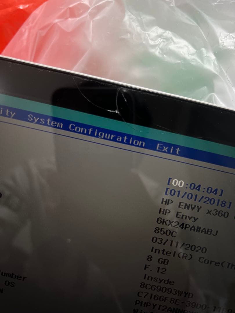 Windowsノート本体 HP Envy x360 core i5 8265u 8Gb