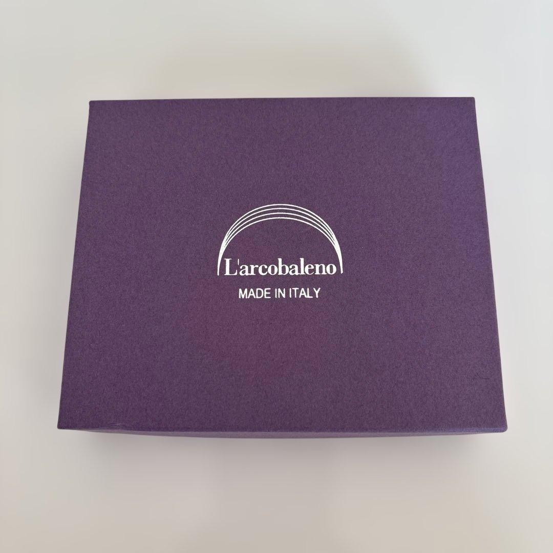 【ラルコバレーノ】グレー レザー 二つ折り財布