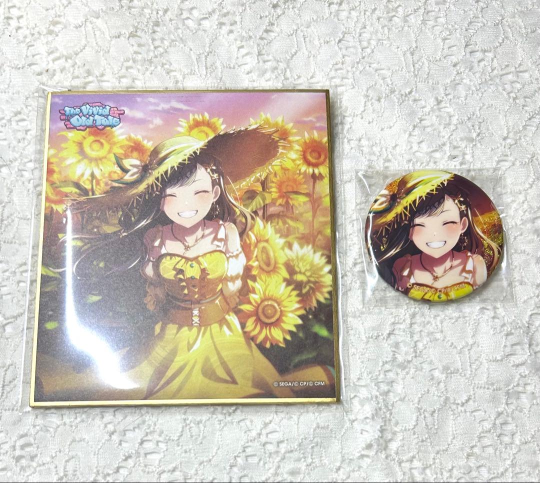 白石杏 色紙・缶バッジ セット