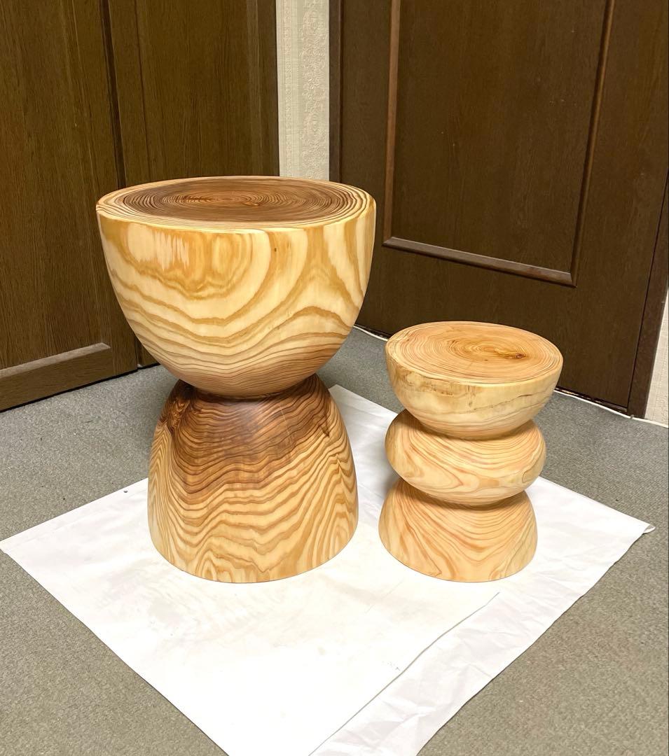 丸太　スツール　sonehoz ナチュラルウッド2個セット