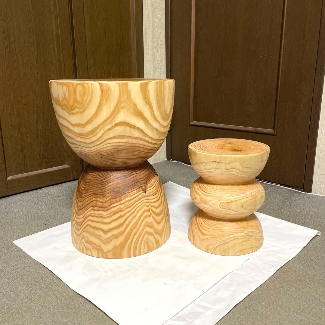 丸太　スツール　sonehoz ナチュラルウッド2個セット