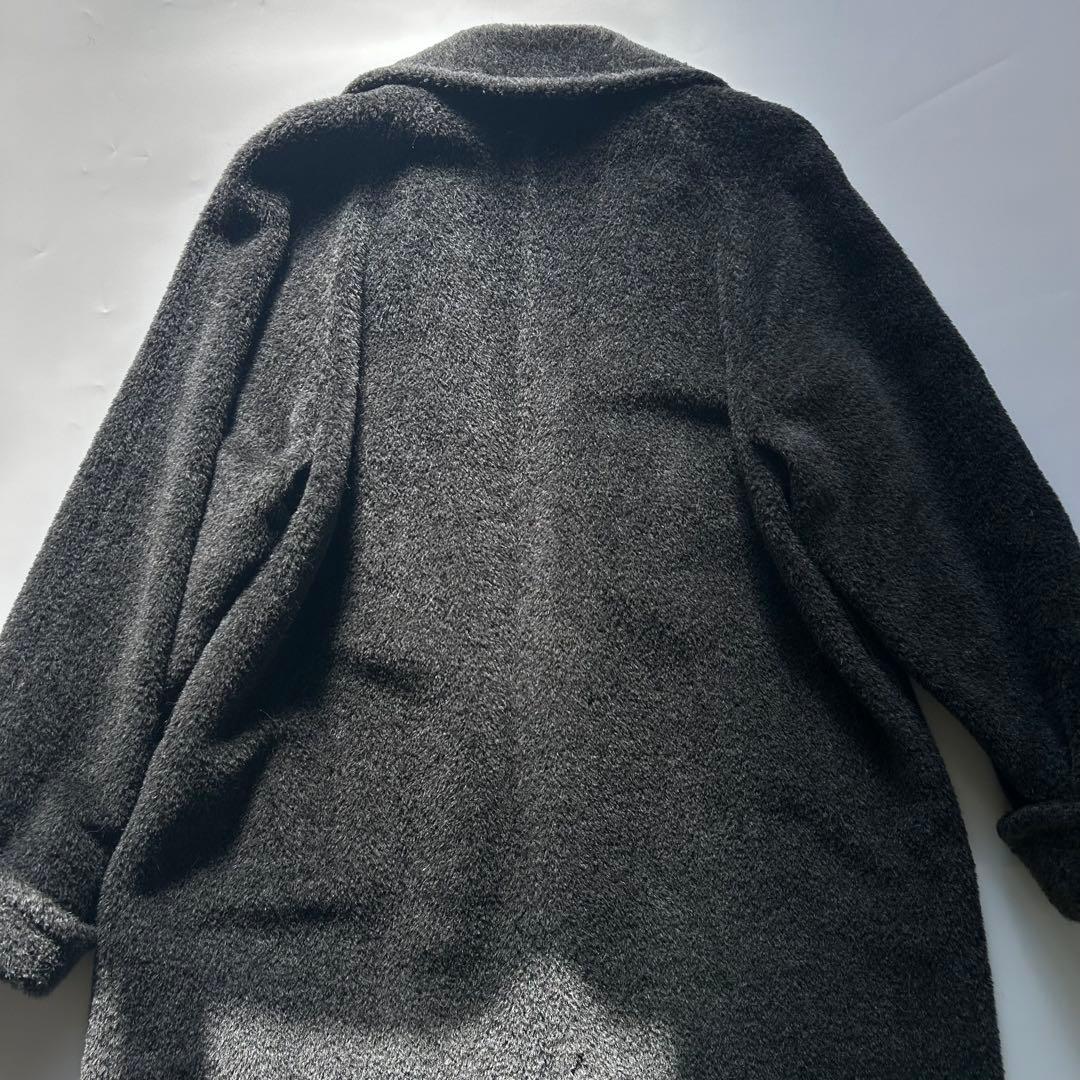 マックスマーラ　白タグ　アルパカ　シャギーコート　ボア　ロングコート