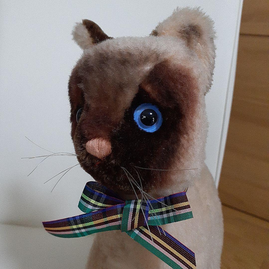 週末お値下げアンティークシュタイフシャム猫