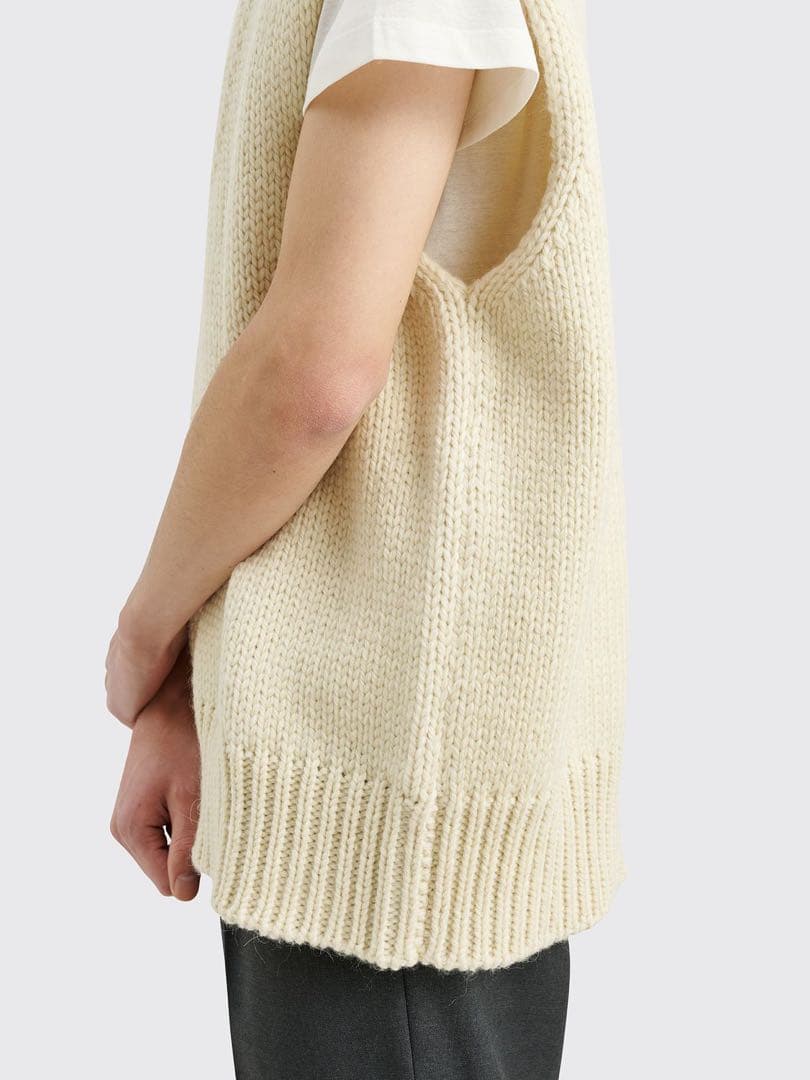 JIL SANDER ジルサンダー ベスト 50 Ｖネック モヘア