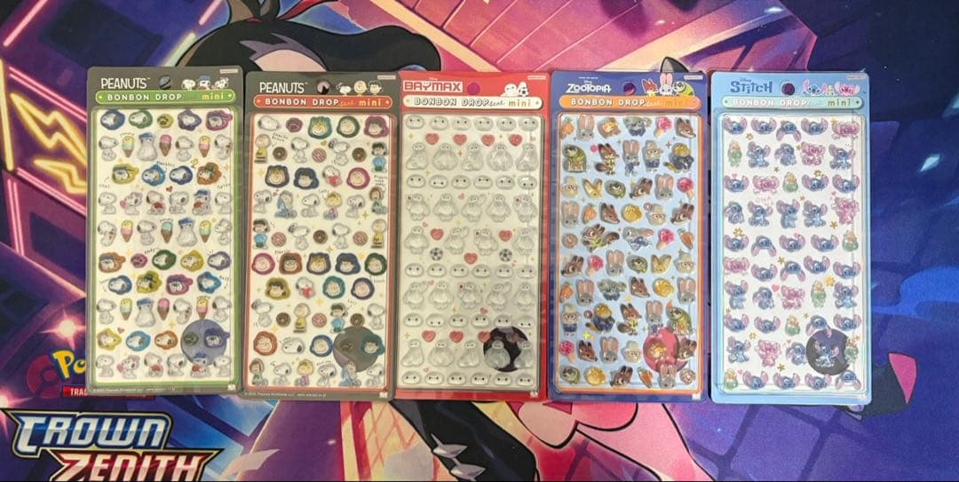 ボンボンドロップシールミニ ディズニー スヌーピー 10枚セット