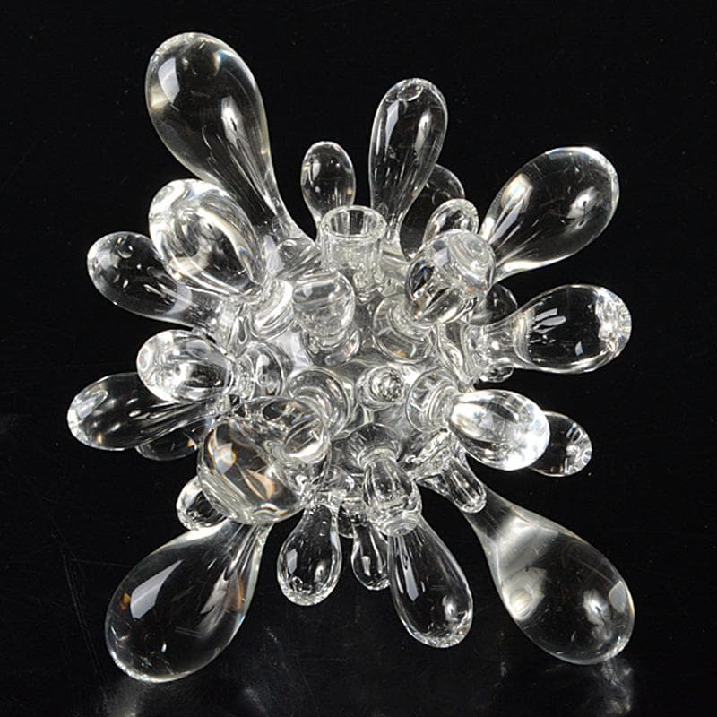 ガラス工芸　ガラス作家　間宮香織作　フラワーベース　V　R6829