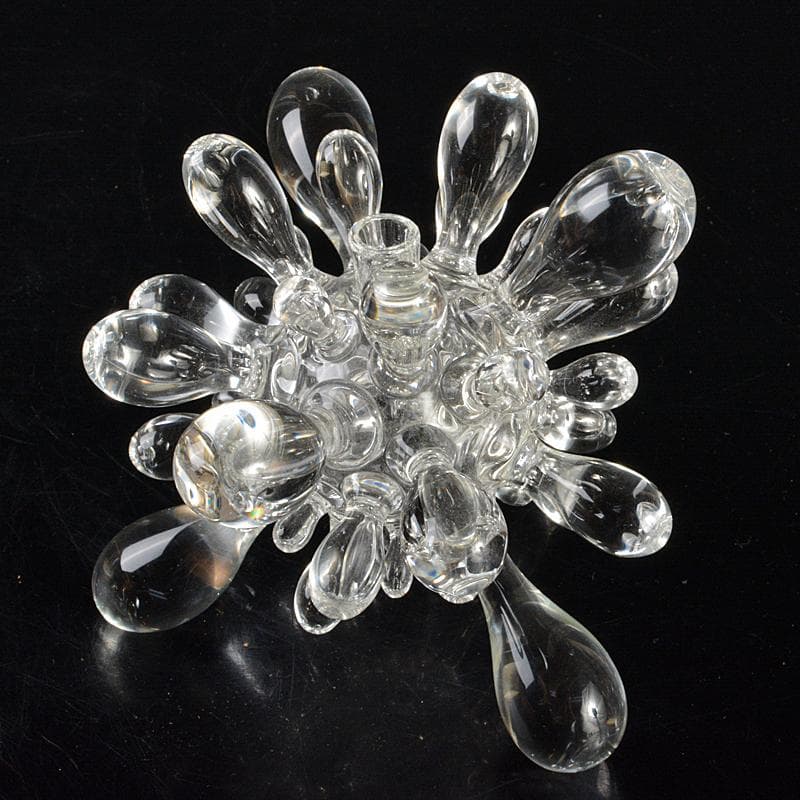 ガラス工芸　ガラス作家　間宮香織作　フラワーベース　V　R6829