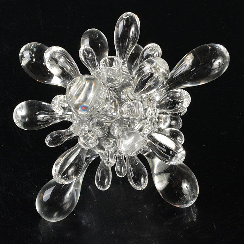 ガラス工芸　ガラス作家　間宮香織作　フラワーベース　V　R6829