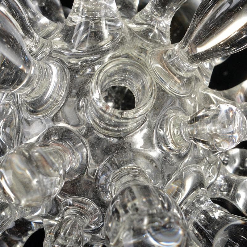 ガラス工芸　ガラス作家　間宮香織作　フラワーベース　V　R6829