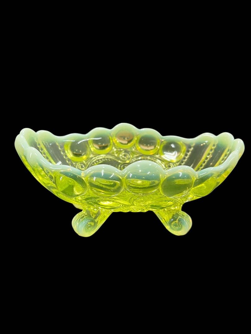 Mosser Glass Jam Dish モッサーグラス ウランガラス