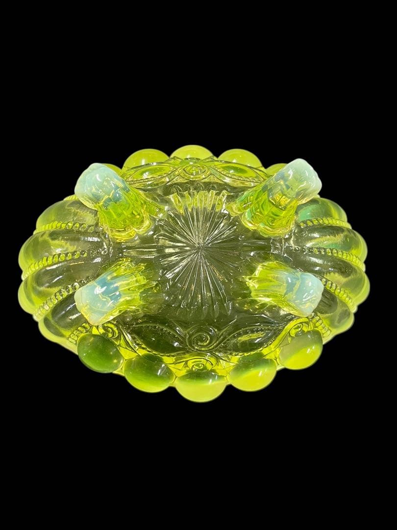 Mosser Glass Jam Dish モッサーグラス ウランガラス