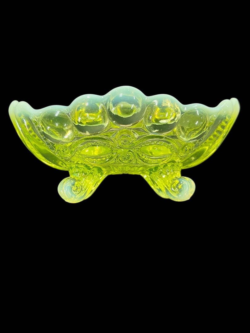 Mosser Glass Jam Dish モッサーグラス ウランガラス